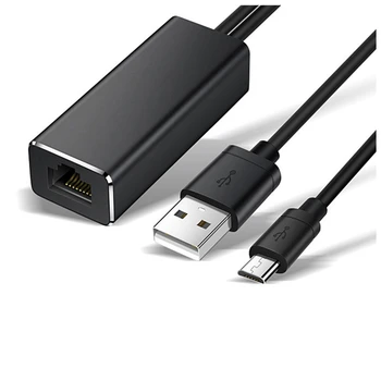 Micro-USB Ethernet Adapter 10/100Mbps Gaisro TV Stick, USB Į RJ45 USB Tinklo plokštė, Skirta 