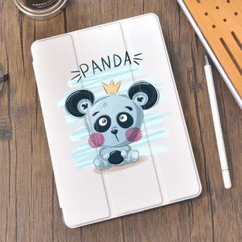 Mielas Panda prabanga Silikono iPad Atveju 10.2 Oro 4 Pro 10.9 2020