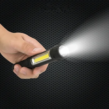 LED Žibintuvėlis Nešiojamų Darbą Šviesos COB Tikrinimo Pusės Žibinto Lempa, Magnetas Daugiafunkcį Priežiūros Taktinis Žibintuvėlis