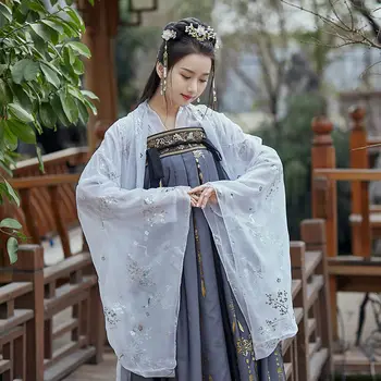 Hanfu Moterų Kostiumas Elegantiškas Tradicinės Kinų Stiliaus Hanfu Princesė Dress Senovės Liaudies Tango Tiktų Pasakų Veiklos Drabužiai