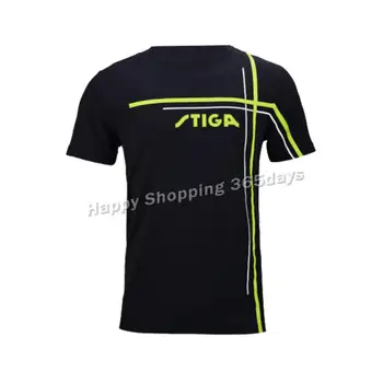 Naujas atvykimo originalus Stiga Stalo teniso drabužius, sportinę aprangą quick dry trumpas rankovėmis vyrų teniso Marškinėliai Badmintono Sporto Megztiniai