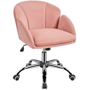 Šiuolaikinės Aksomo, Valcavimo stalai Kėdės Home Office, Rožinė Baldai, Kompiuterio Kėdė, Rožinė Stalas Kėdės, Biuro Kėdės