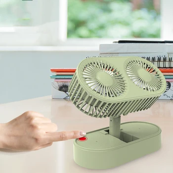 Dukart vadovas Desktop Fan 3 Greitis Reguliuojamas USB Įkrovimo Aušinimo Ventiliatorius, Mini Pelninga, Sulankstomas Tylus Vėjo Vasaros Ventiliatorius Namų