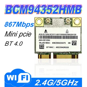 Broadcom BCM94352HMB BCM94352 802.11/ac/ 867Mbps WLAN + BT4.0 Pusė MiniPCI-E 2.4 GHz/5 ghz wifi