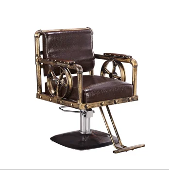 Kaustytomis geležies retro barber kėdės, plaukų kirpimo kėdė, plaukų pjovimo kėdė plaukų salonas specialios liftable barber kėdės