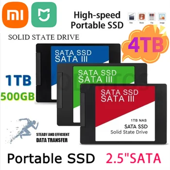 Xiaomi Mijia Didelės Spartos 2.5 Colių Nešiojamų SSD Sata III Kietasis Diskas Laptop Micro Desktop 4TB Vidaus Kietojo Kietajame Diske