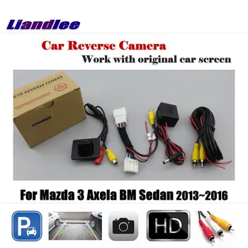 Už Mazda 3 Mazda3 Axela BM Sedanas 2013-2016 M. Automobilio Atbulinę galinio vaizdo Kamera, 6 V AUTO HD CCD NTSC OEM CAM Su RCA Adapteris