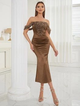 Elegantiškas Šalis Suknelės Moterims 2023 Mados Seksuali Suknelė Off Peties Stora Nereguliarus Apačioje Suknelė Prabangių Vestuvių Vakaro Suknelės