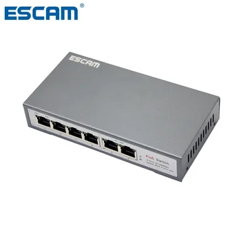 ESCAM 4+2 Kanalų ir 8 kanalus Fast Ethernet POE Switch Tinklo IP Kameros