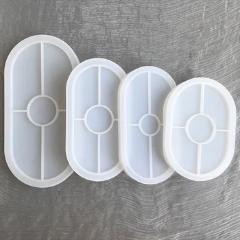 Ovalo formos Dėklas Cemento Silikono Formos 