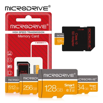 Didmeninė 100vnt/daug Mini SD Atminties Kortelė 256 GB 4 GB 8 GB Class 10 