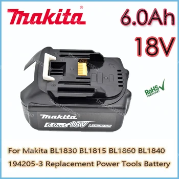 100% Originalus Makita 18V 5.0 Ah Įkraunamas Elektros Įrankiais, Baterija su LED Li-ion Pakeitimo LXT BL1860B BL1860 BL1850