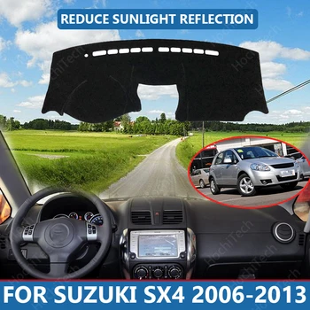 Automobilių Vidinis prietaisų Skydelio Dangtelį Capet Cape už Suzuki SX4 2006-2013 m. Dashmat skėtį nuo saulės Mygtukai Padengti Brūkšnys Kilimėlis