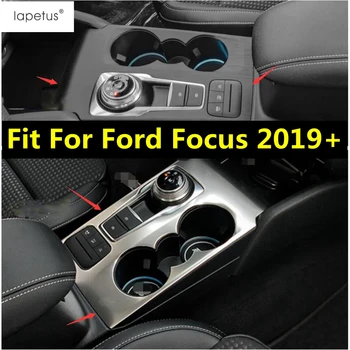 Automobilio Centrinėje Konsolėje perjungti Pavarą Skydelis Dekoro Rėmo Dangtis Apdaila Interjero Ford Focus MK4 2019 m. - 2021 Nerūdijančio Plieno Priedai