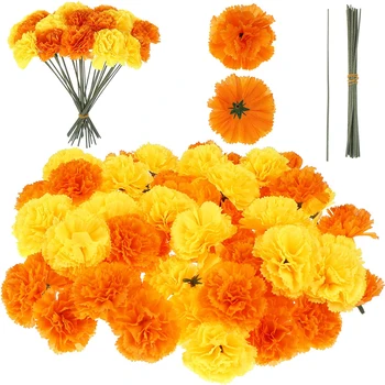 50Pcs Medetkų Dirbtinių Gėlių Tagetes už Sofa Namų Dekoro 