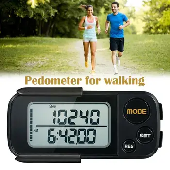 Naujas 3D Elektroninių Pedometer Paprastas Mini Žingsnis Counter Pėsčiomis 3D Skaitmeninio Pedometer Vaikščioti Vykdyti Vyrai Moterys F2J0