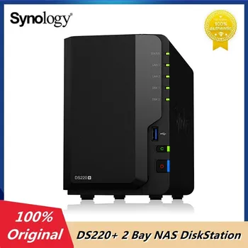 Originalus Synology DS220+ 2 Bay NAS DiskStation 2 GB DDR4 non-ECC 64-bitų Saugojimo Serverio Juoda (be disko)
