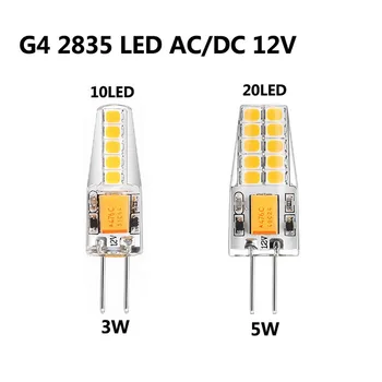 5vnt ACDC12V G4, LED Lemputė G4 LED Kukurūzų Dėmesio 2835 3w 5w Krištolo Sietynas, Pakabukas Sienų apšvietimo Lempos 3000k 4000k 4500k 6000k