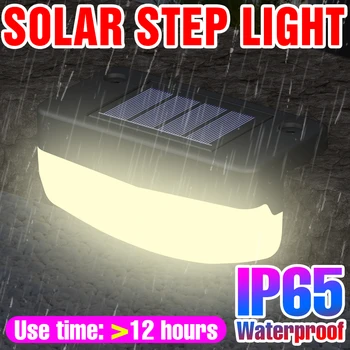 LED Lauko Saulės Šviesos Sodo Lempos IP65 Vandeniui Sieniniai Šviestuvai Gatvių Kelio Laiptų Tvora Su Saulės baterijomis, LED Šviesos Apdaila