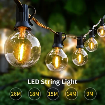 24.6 FT Pasakų Styginių Šviesos G40 LED Pasaulyje Šalis Girlianda 